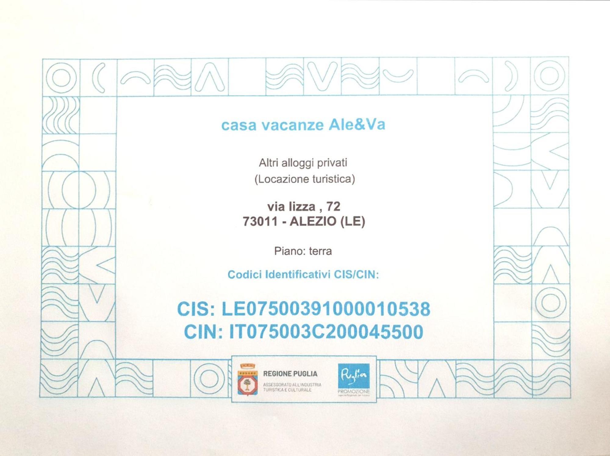 Casa Vacanze Ale&Va อเลซิโอ ภายนอก รูปภาพ